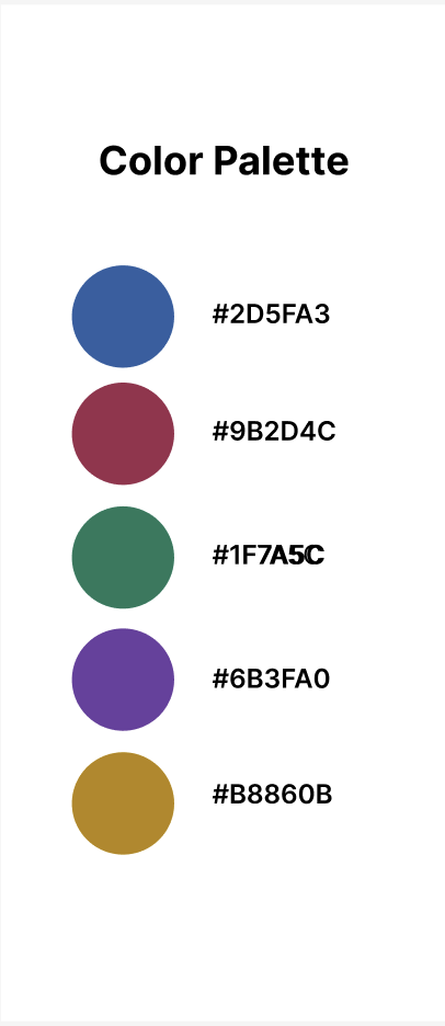 Roomies color palette
